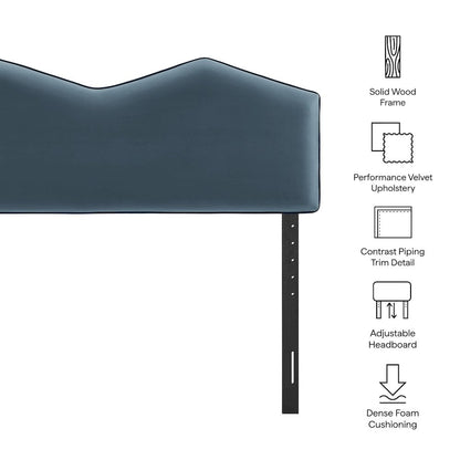 Cosette Performance Velvet Queen Size Headboard