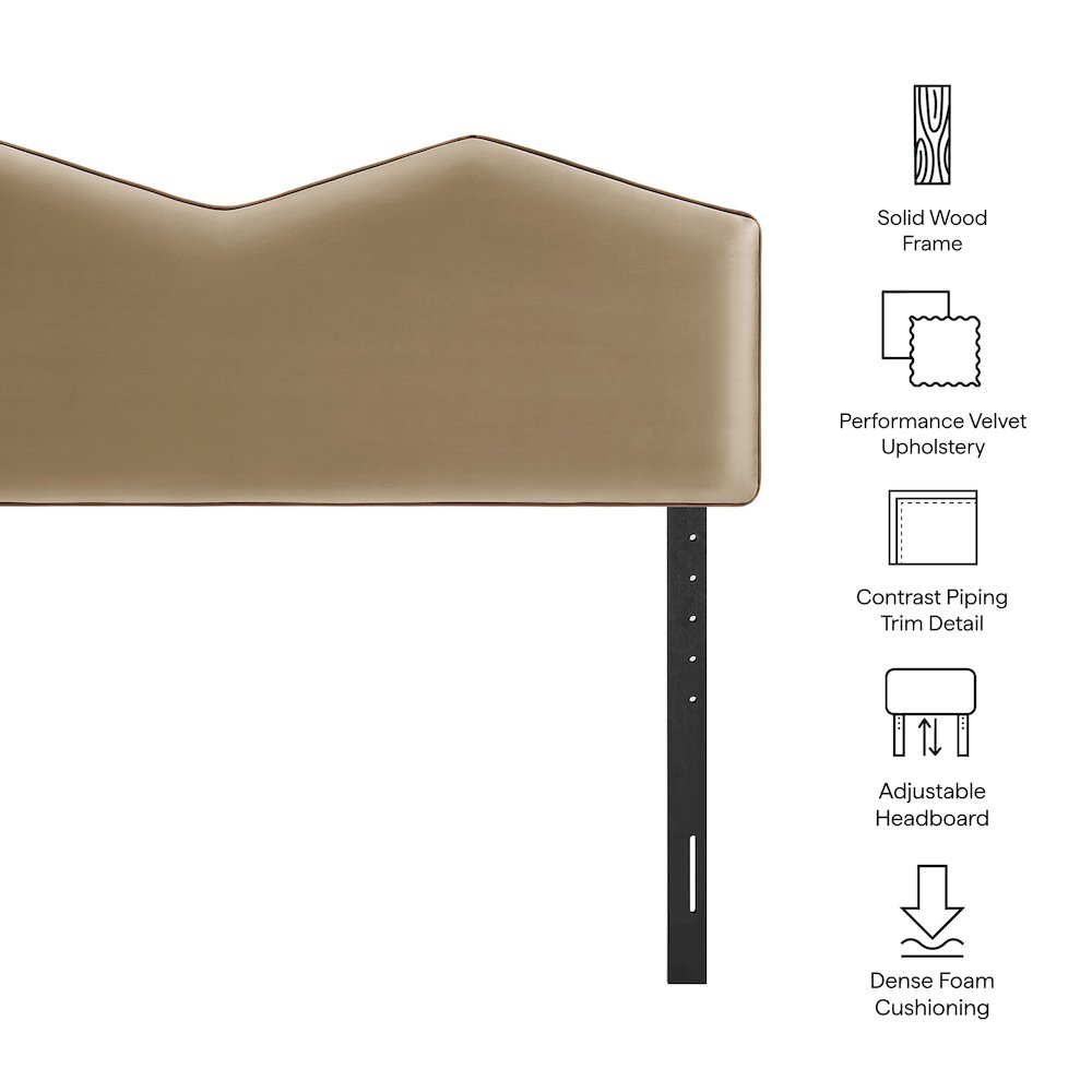 Cosette Performance Velvet Queen Size Headboard