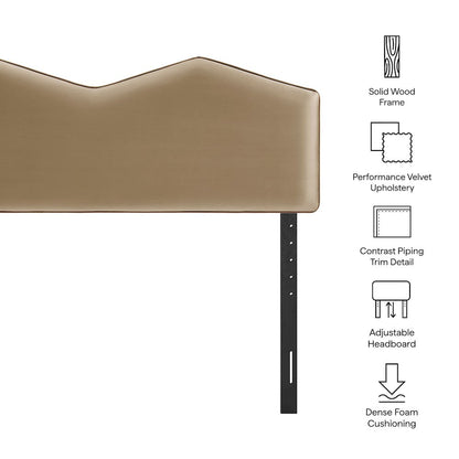 Cosette Performance Velvet Queen Size Headboard