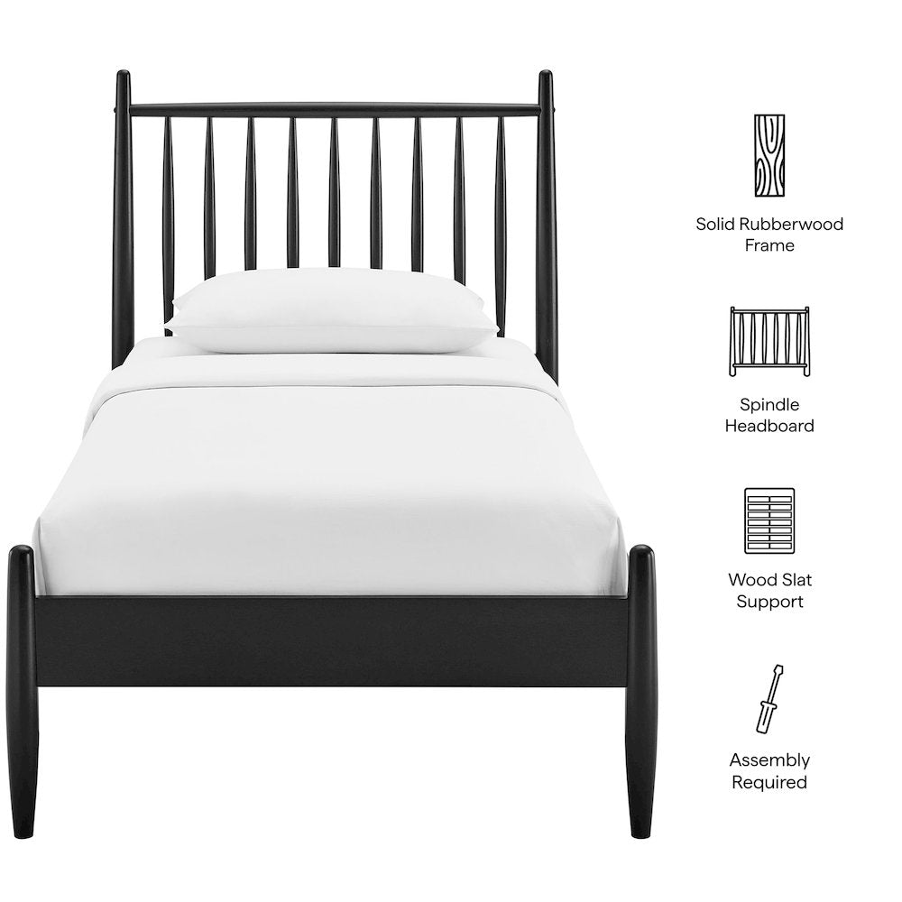 Zane Twin Size Spindle Bed Frame