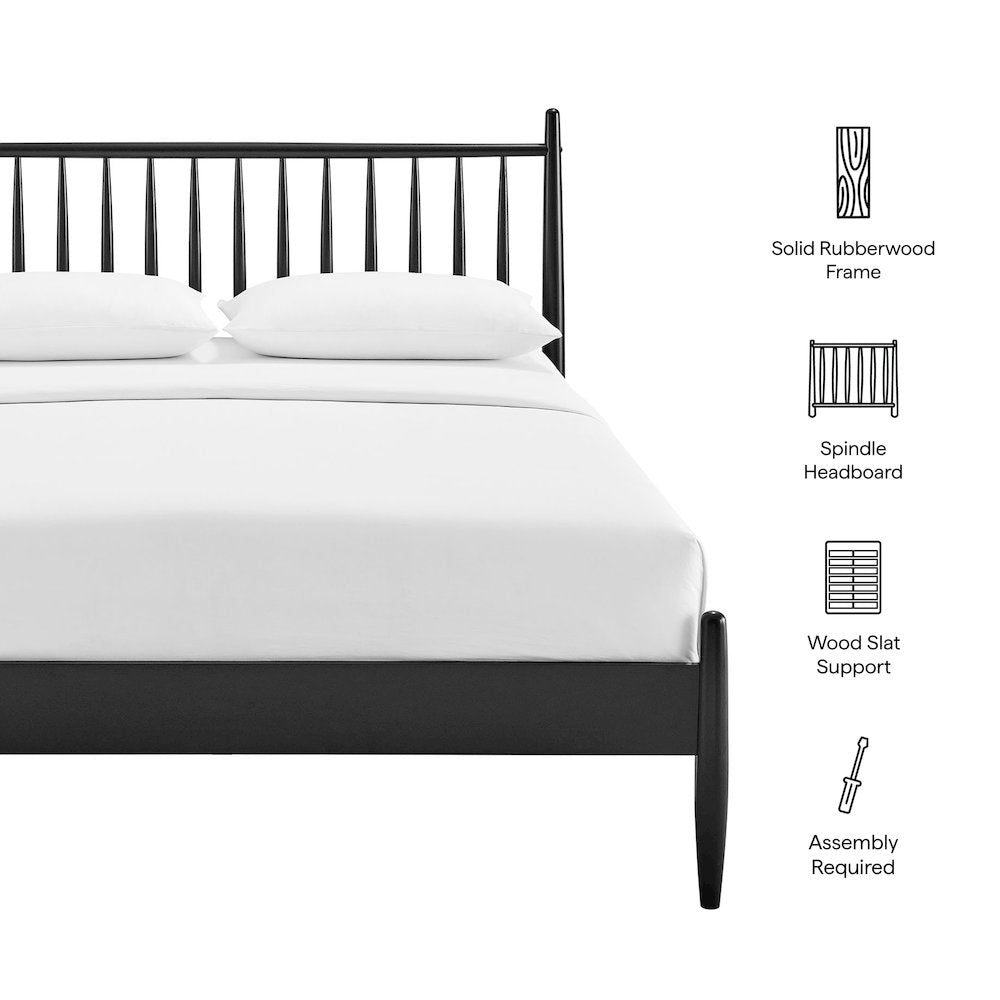 Zane King Size Spindle Bed