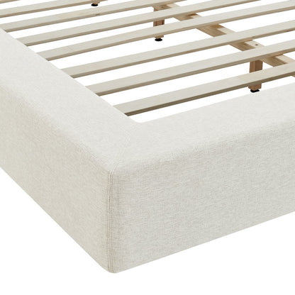 Luma Chenille Upholstered King Platform Bed Frame