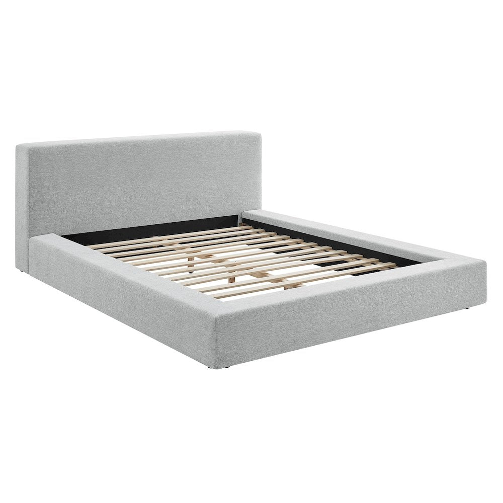Luma Chenille Upholstered King Platform Bed Frame