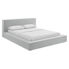 Luma Chenille Upholstered King Platform Bed Frame