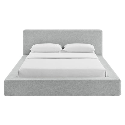 Luma Chenille Upholstered King Platform Bed Frame