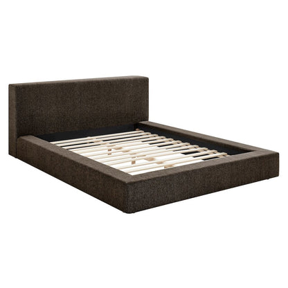 Luma Chenille Upholstered Queen Platform Bed Frame