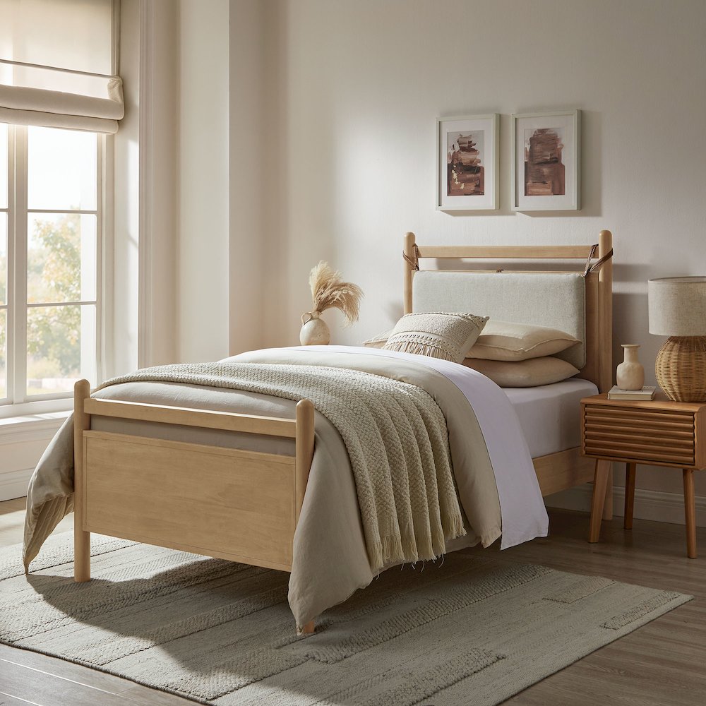 Leni Twin Size Wood Platform Bed Frame