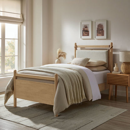Leni Twin Size Wood Platform Bed Frame