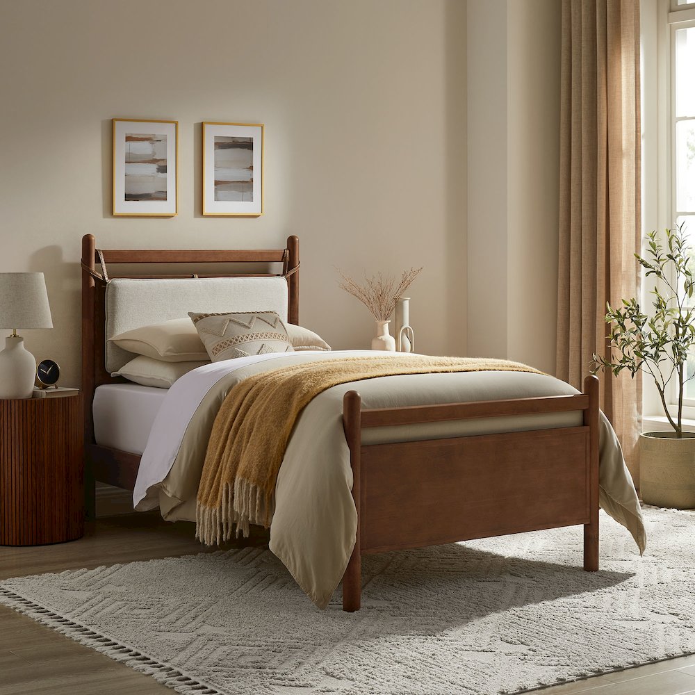 Leni Twin Size Wood Platform Bed Frame