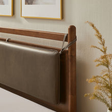 Leni Full Size Vegan Leather and Wood Platform Bed Frame