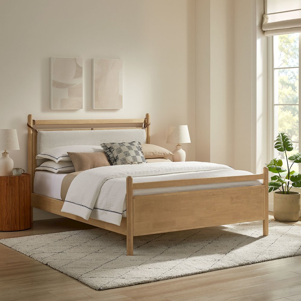 Leni Queen Size Wood Platform Bed Frame