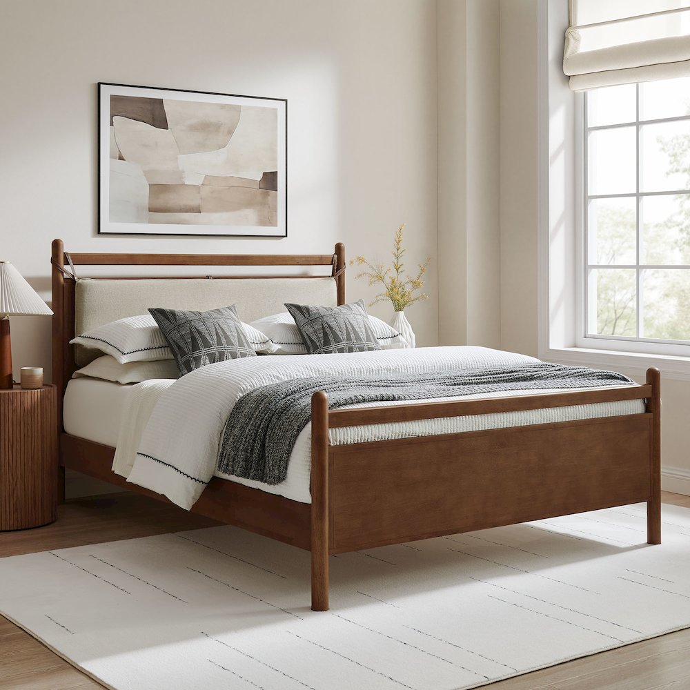 Leni Queen Size Wood Platform Bed Frame