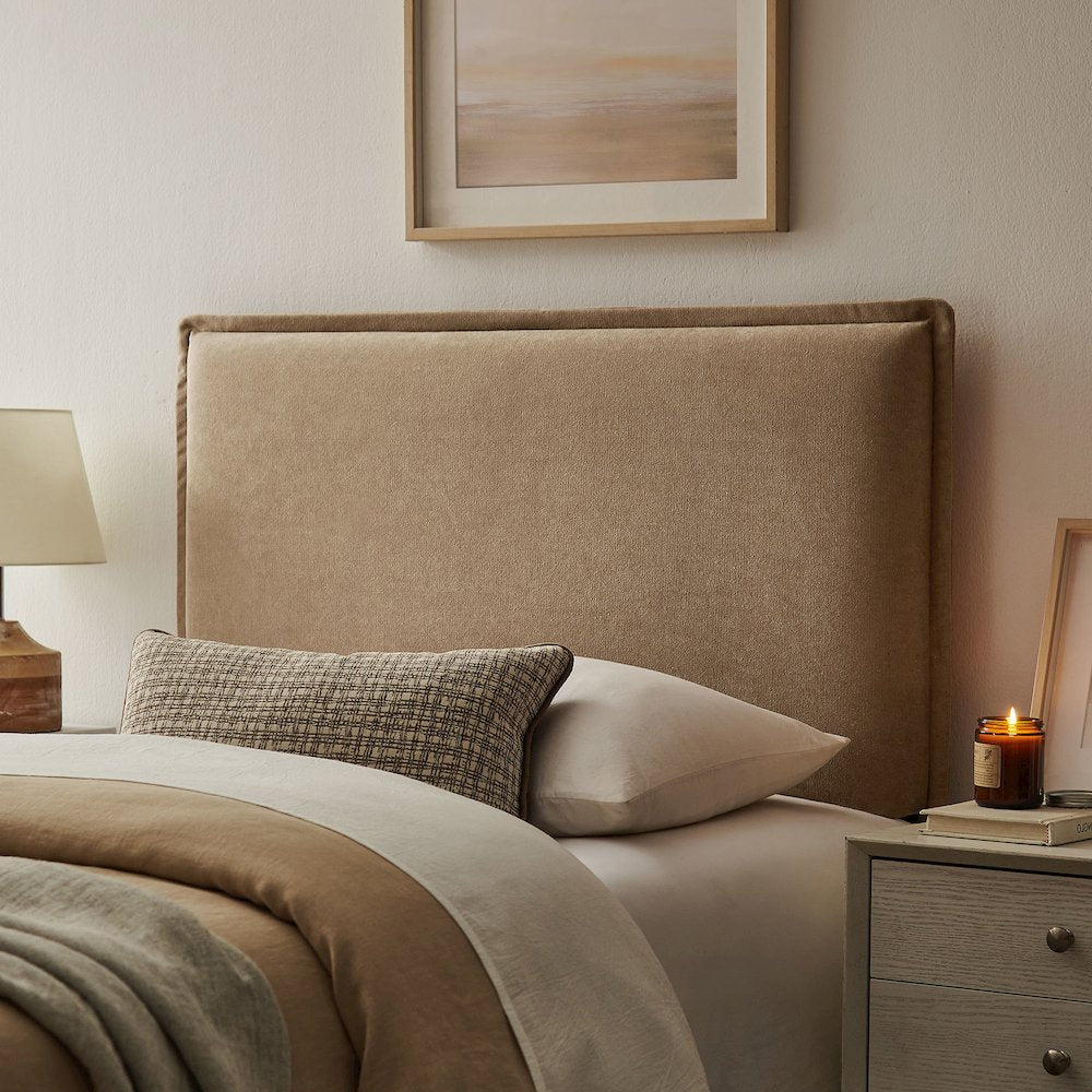 Camille Upholstered Linen Blend Twin Size Headboard