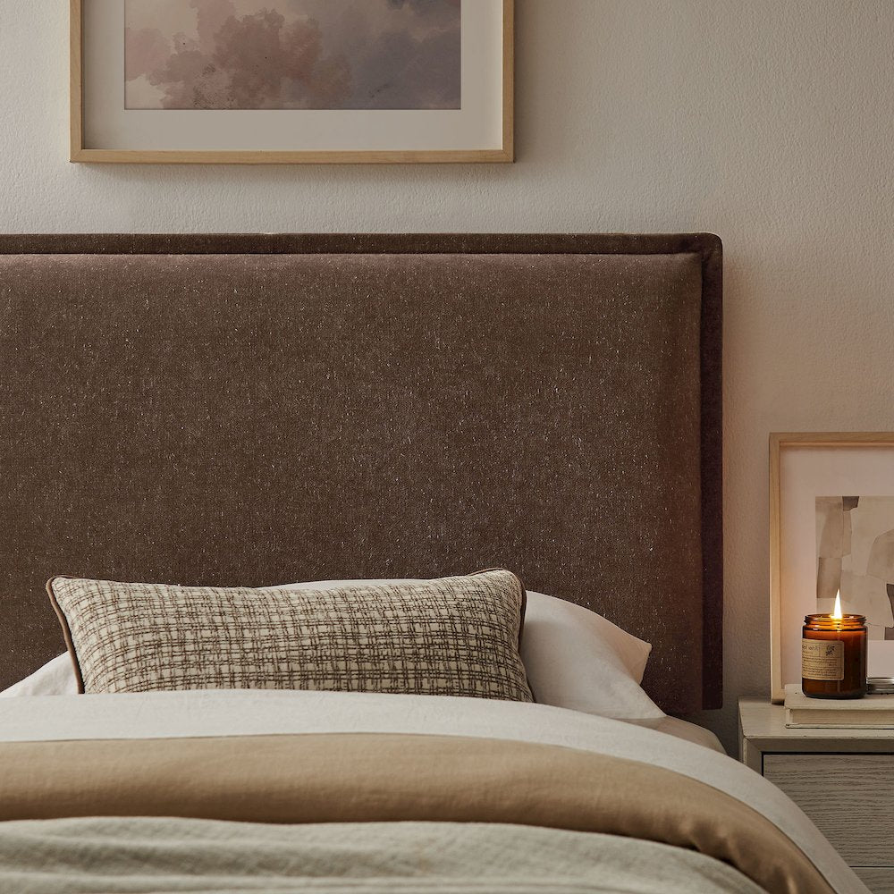 Camille Upholstered Linen Blend Twin Size Headboard