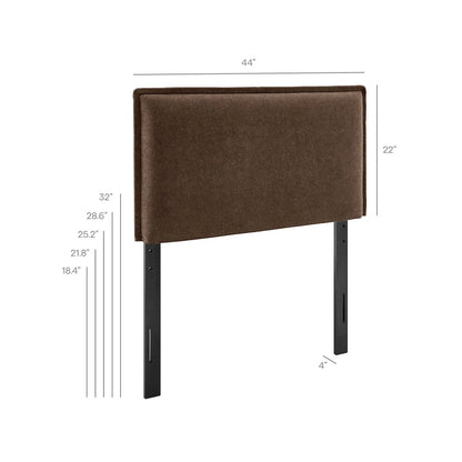 Camille Upholstered Linen Blend Twin Size Headboard
