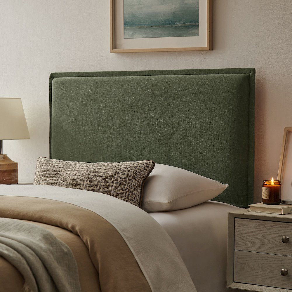 Camille Upholstered Linen Blend Twin Size Headboard