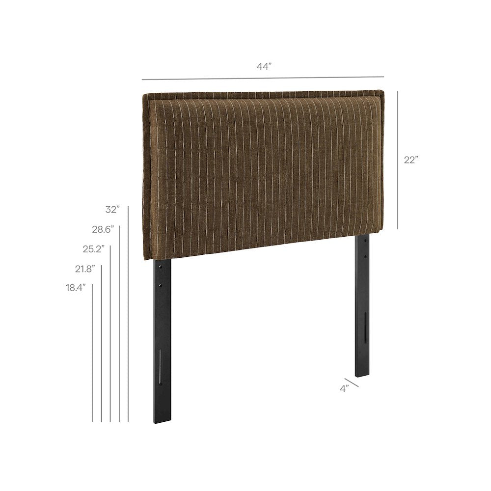 Camille Striped Linen Blend Twin Size Headboard