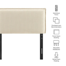 Camille Striped Linen Blend Twin Size Headboard