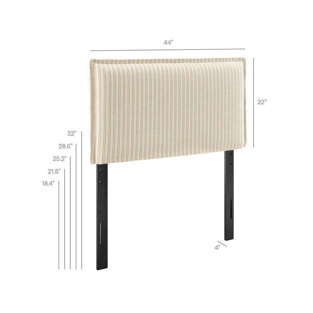 Camille Striped Linen Blend Twin Size Headboard
