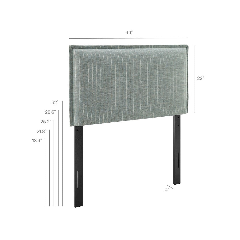 Camille Striped Linen Blend Twin Size Headboard