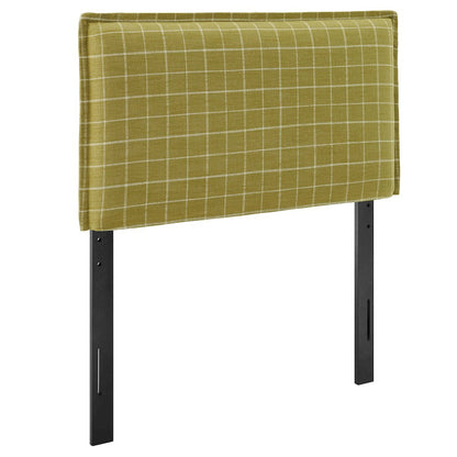 Camille Checkered Linen Blend Twin Size Headboard