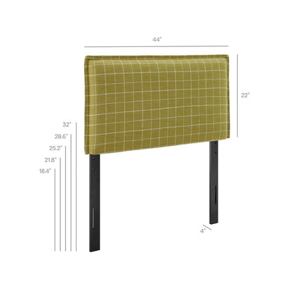 Camille Checkered Linen Blend Twin Size Headboard