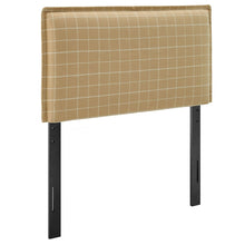 Camille Checkered Linen Blend Twin Size Headboard