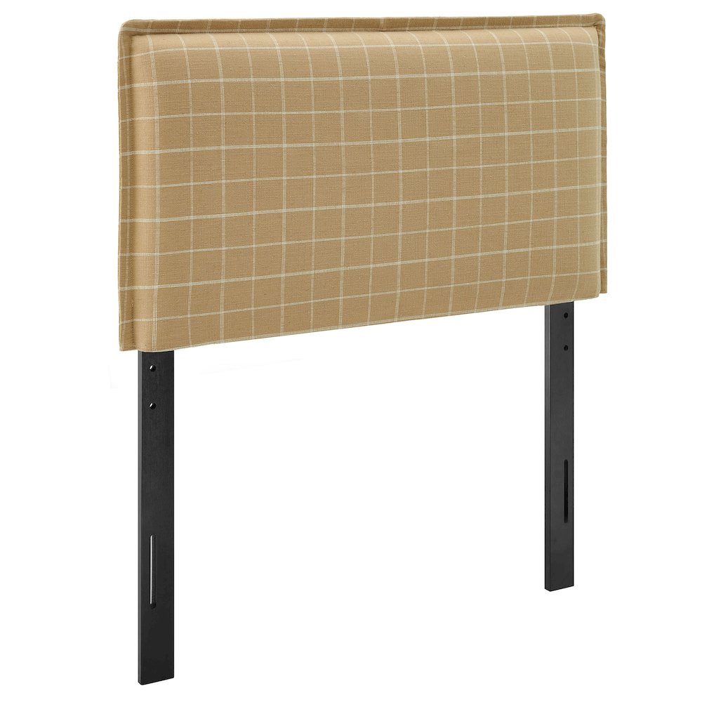 Camille Checkered Linen Blend Twin Size Headboard