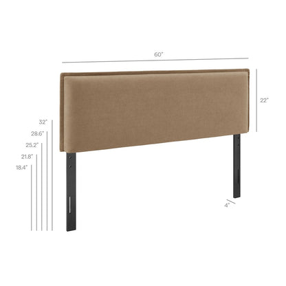 Camille Upholstered Linen Blend Full Size Headboard