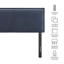 Camille Upholstered Linen Blend Full Size Headboard