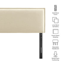 Camille Upholstered Linen Blend Full Size Headboard