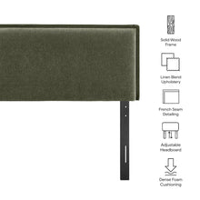 Camille Upholstered Linen Blend Full Size Headboard