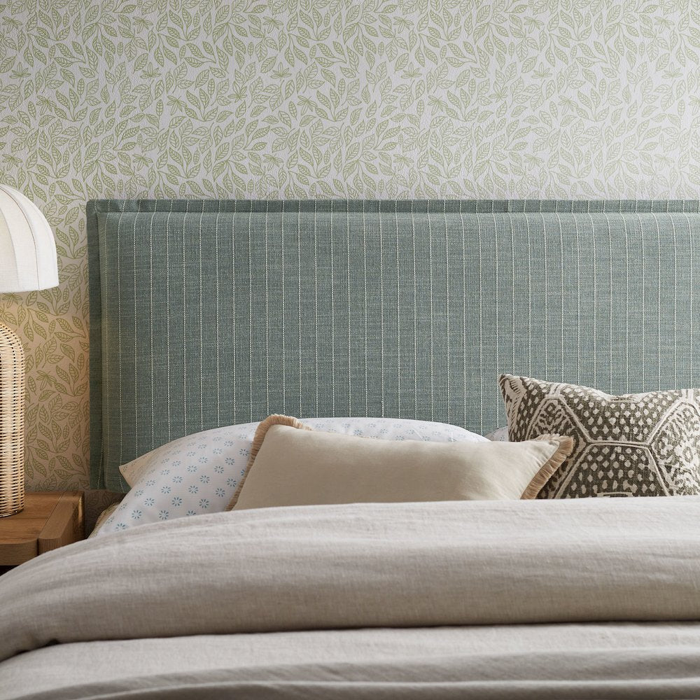 Camille Striped Linen Blend Full Size Headboard
