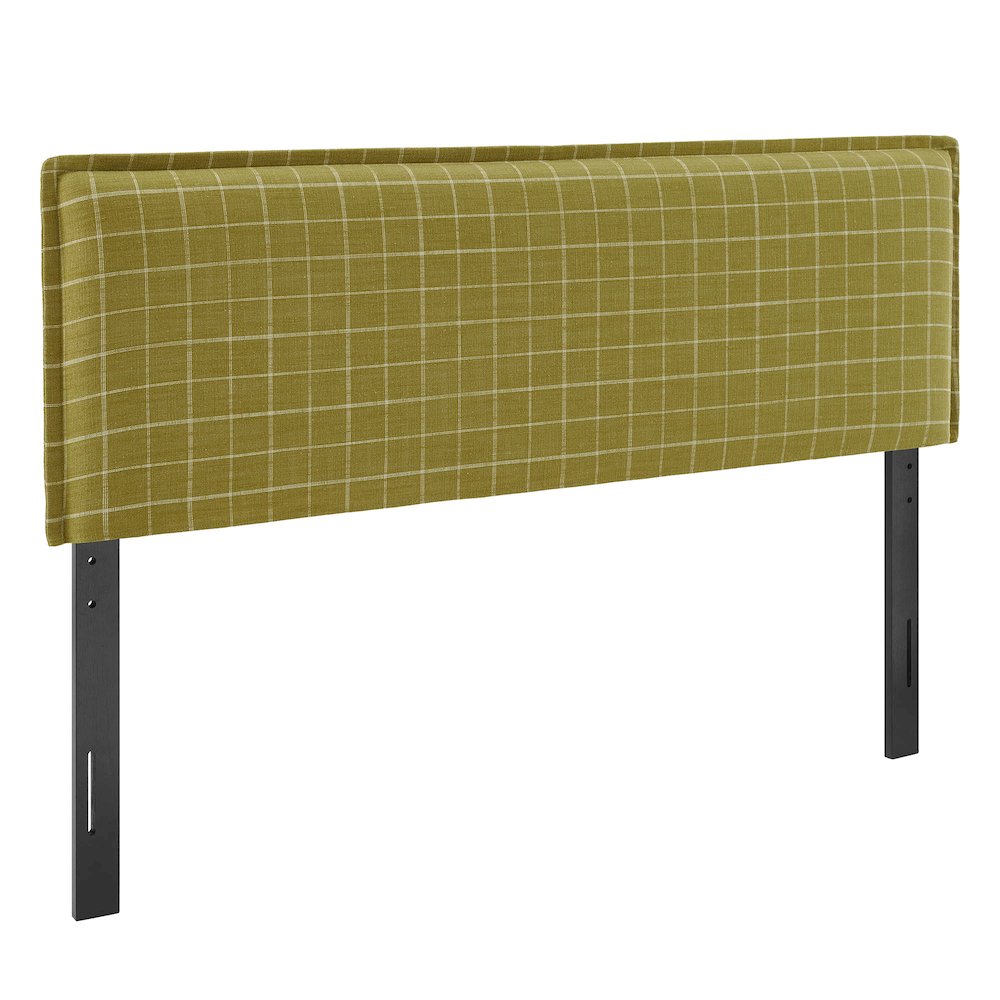 Camille Checkered Linen Blend Full Size Headboard