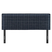 Camille Checkered Linen Blend Full Size Headboard