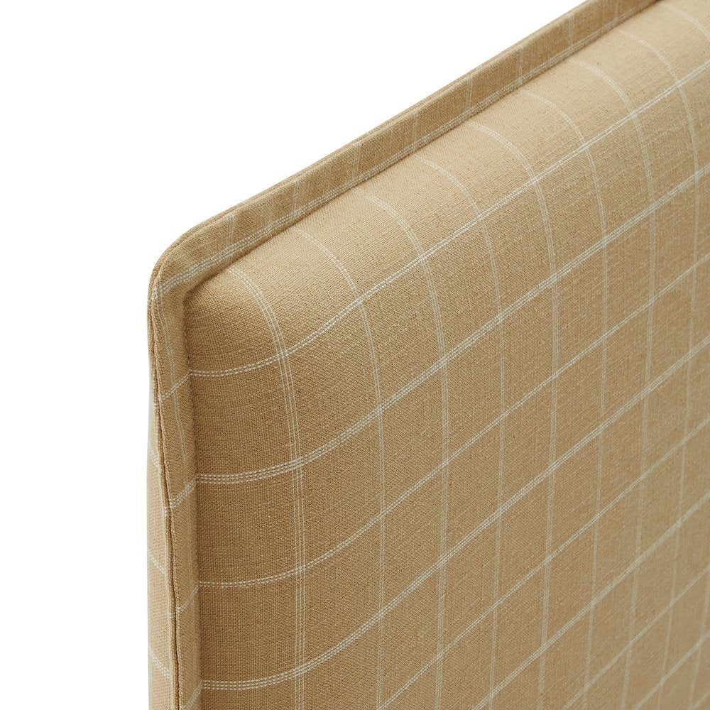 Camille Checkered Linen Blend Full Size Headboard
