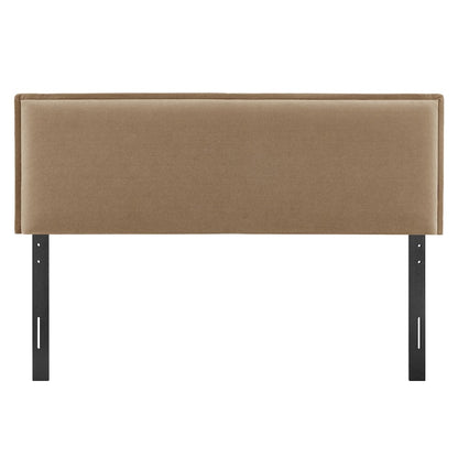 Camille Upholstered Linen Blend Queen Size Headboard