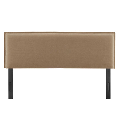 Camille Upholstered Linen Blend Queen Size Headboard
