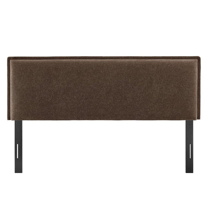 Camille Upholstered Linen Blend Queen Size Headboard