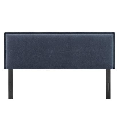 Camille Upholstered Linen Blend Queen Size Headboard