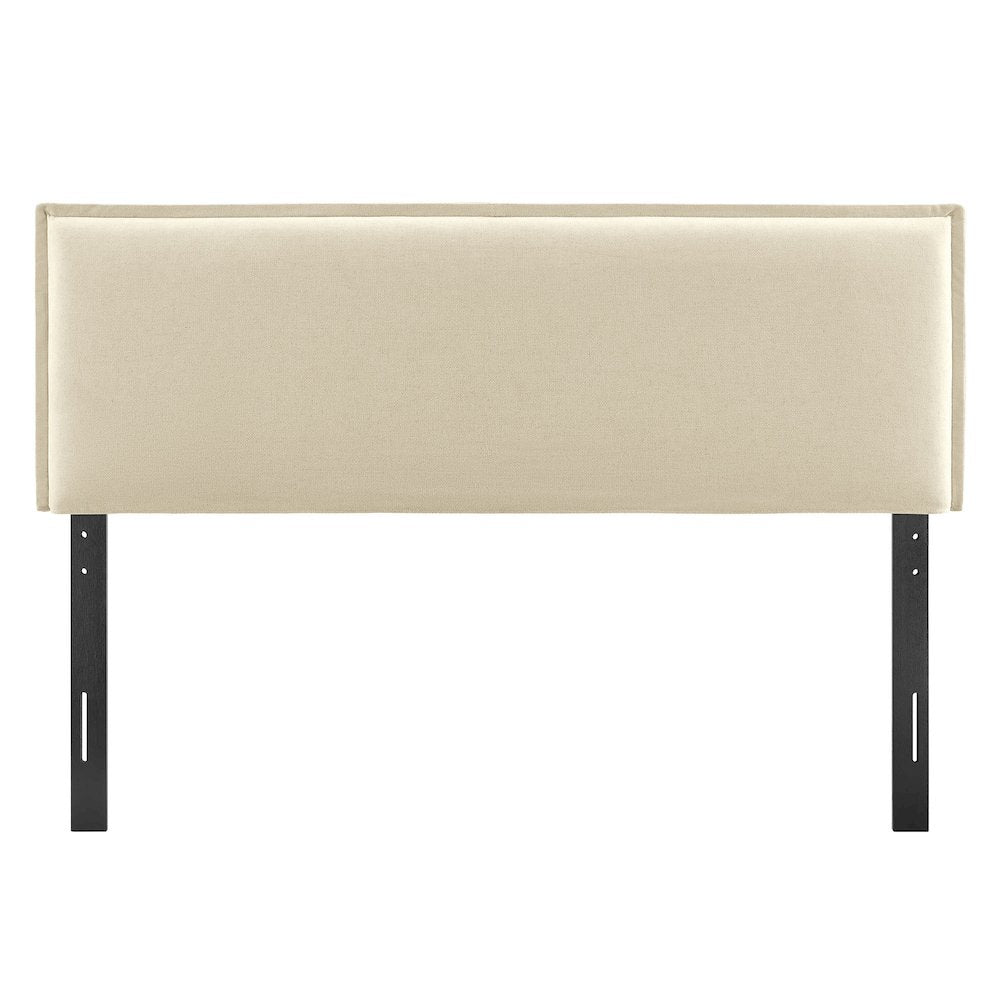 Camille Upholstered Linen Blend Queen Size Headboard