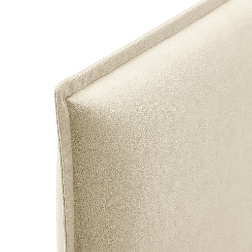 Camille Upholstered Linen Blend Queen Size Headboard