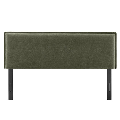 Camille Upholstered Linen Blend Queen Size Headboard