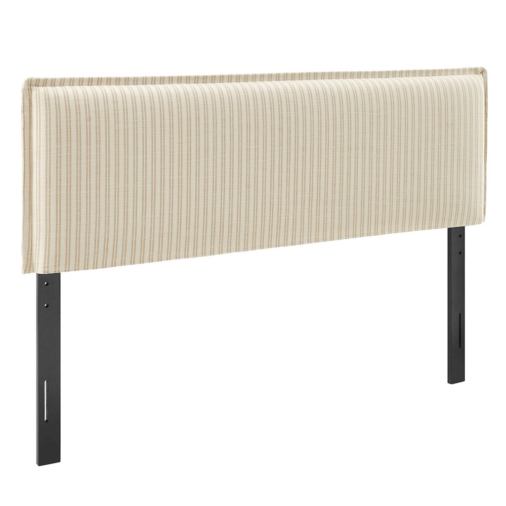 Camille Striped Linen Blend Queen Size Headboard