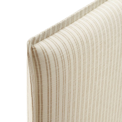 Camille Striped Linen Blend Queen Size Headboard