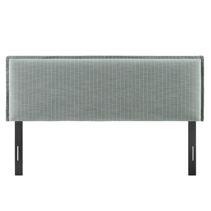 Camille Striped Linen Blend Queen Size Headboard