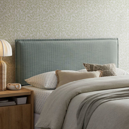 Camille Striped Linen Blend Queen Size Headboard