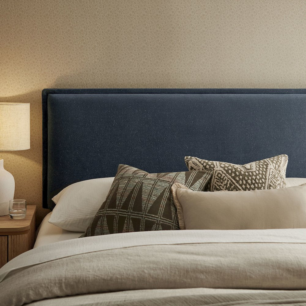 Camille Upholstered Linen Blend King Size Headboard
