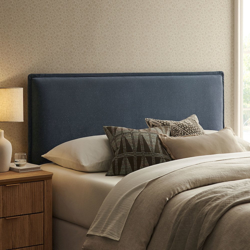 Camille Upholstered Linen Blend King Size Headboard