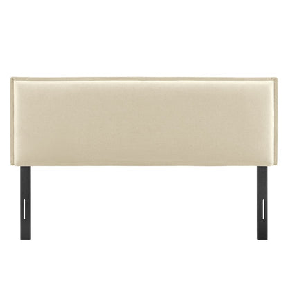 Camille Upholstered Linen Blend King Size Headboard
